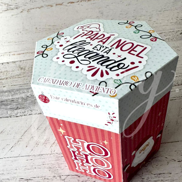 Calendario de Adviento en Caja Hexagonal - Image 2